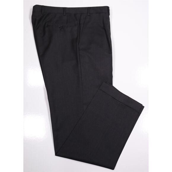 Canali 1934 Solid Gray Pleated Wool Dress Pants Trousers Current 36x33 - Picture 1 of 7